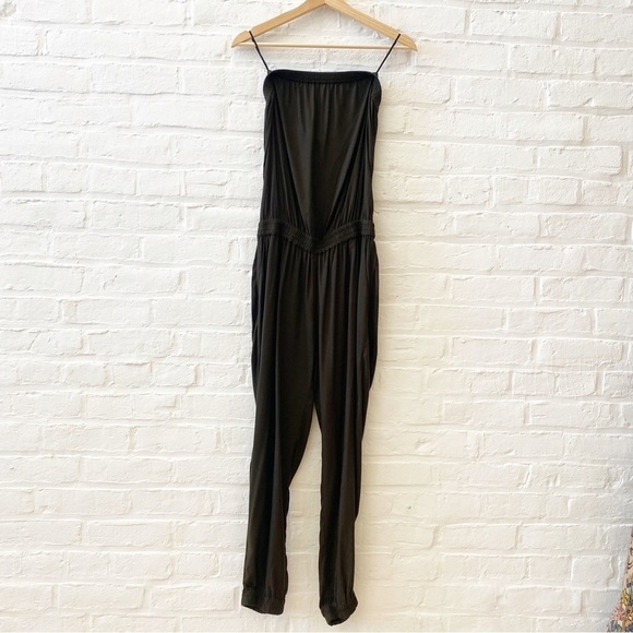 Aritzia || Sunday Best Tabata Jumper Jumpsuit Strapless in Tuscan Olive Small - Picture 9 of 11